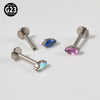 Titanium Dropshaped Ear Bone Ring With Horse Eye And Lip Design Electroplated Unisex Simple Style