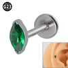 Titanium Dropshaped Ear Bone Ring With Horse Eye And Lip Design Electroplated Unisex Simple Style