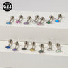 Titanium Dropshaped Ear Bone Ring With Horse Eye And Lip Design Electroplated Unisex Simple Style