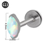 Titanium Dropshaped Ear Bone Ring With Horse Eye And Lip Design Electroplated Unisex Simple Style