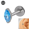 Titanium Dropshaped Ear Bone Ring With Horse Eye And Lip Design Electroplated Unisex Simple Style