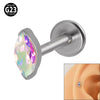 Titanium Dropshaped Ear Bone Ring With Horse Eye And Lip Design Electroplated Unisex Simple Style