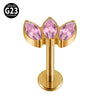 Titanium Electroplated Unisex Horse Eye Zircon Earrings And Inner Tooth Ear Bone Nail Earrings