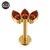 Titanium Electroplated Unisex Horse Eye Zircon Earrings And Inner Tooth Ear Bone Nail Earrings