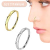 Titanium G23 Rhombus Polish Unisex Piercing Jewelry Nose Ring Earrings Lip Ring