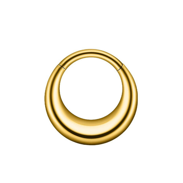 Titanium Geometric Glossy Electroplated Ear Buckle Ear Ring Nose Ring Universal Piercing Jewelry