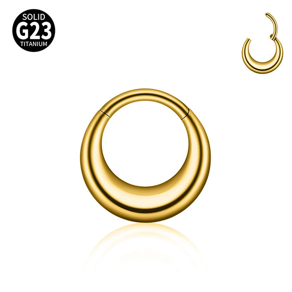 Titanium Geometric Glossy Electroplated Ear Buckle Ear Ring Nose Ring Universal Piercing Jewelry