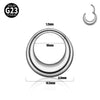 Titanium Geometric Glossy Electroplated Ear Buckle Ear Ring Nose Ring Universal Piercing Jewelry