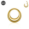 Titanium Geometric Glossy Electroplated Ear Buckle Ear Ring Nose Ring Universal Piercing Jewelry