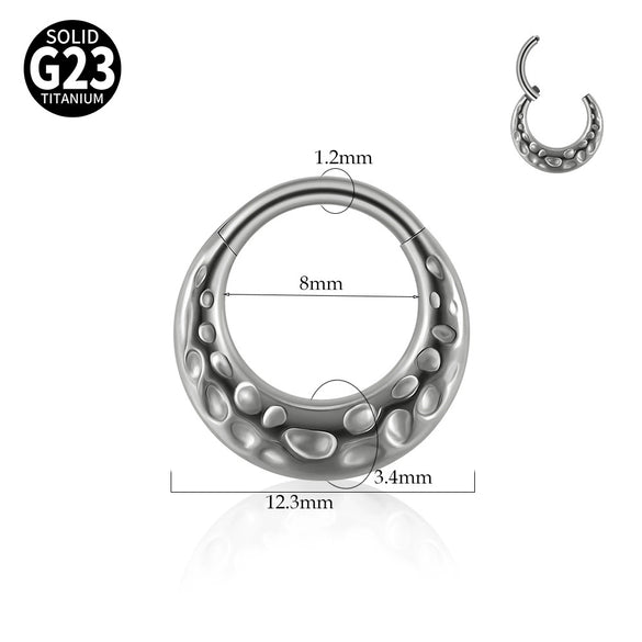 Titanium Geometric Glossy Electroplated Ear Buckle Ear Ring Nose Ring Universal Piercing Jewelry