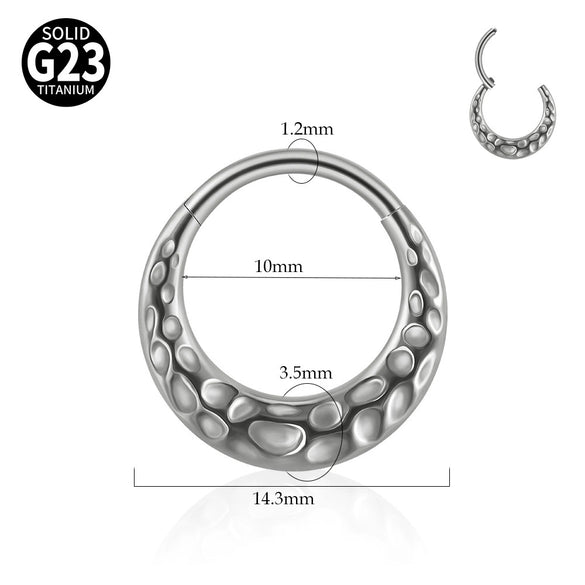 Titanium Geometric Glossy Electroplated Ear Buckle Ear Ring Nose Ring Universal Piercing Jewelry