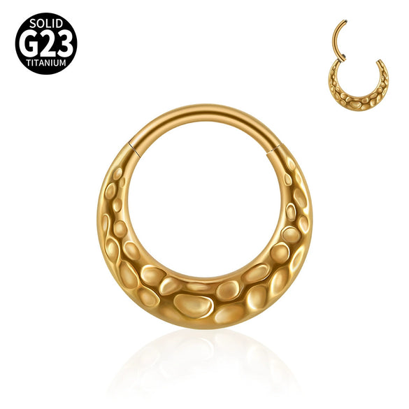 Titanium Geometric Glossy Electroplated Ear Buckle Ear Ring Nose Ring Universal Piercing Jewelry