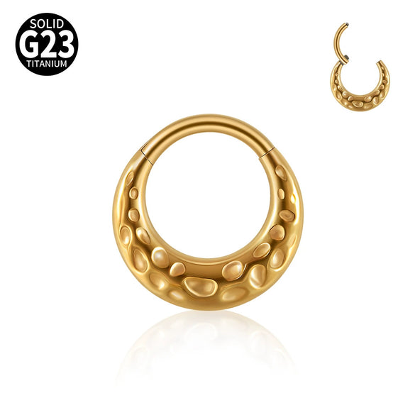 Titanium Geometric Glossy Electroplated Ear Buckle Ear Ring Nose Ring Universal Piercing Jewelry