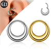 Titanium Geometric Glossy Electroplated Ear Buckle Ear Ring Nose Ring Universal Piercing Jewelry