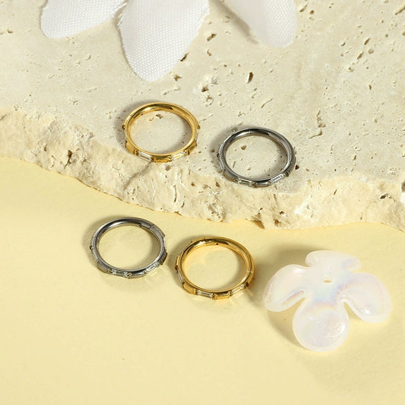 Titanium Geometric Nose Ring Clicker Earrings Lip Ring For Unisex With Polish Design