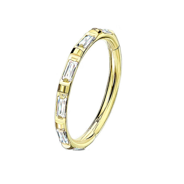 Titanium Geometric Nose Ring Clicker Earrings Lip Ring For Unisex With Polish Design