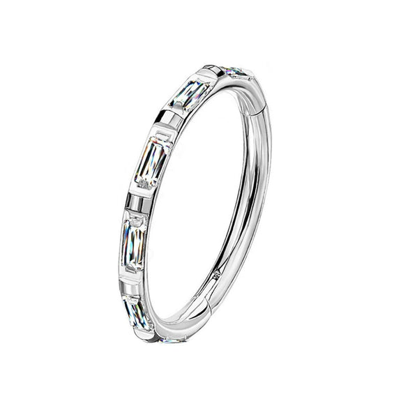 Titanium Geometric Nose Ring Clicker Earrings Lip Ring For Unisex With Polish Design