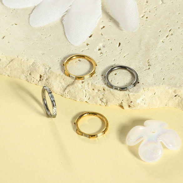 Titanium Geometric Nose Ring Clicker Earrings Lip Ring For Unisex With Polish Design