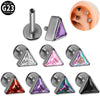 Titanium Geometric Polishing Triangle Zircon Ear Bone Nail And Lip Ring For Unisex