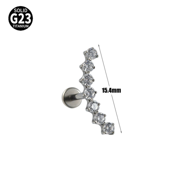 Titanium Geometric Style Polishing Lip Nail Earrings And Lip Ring Piercing Jewelry
