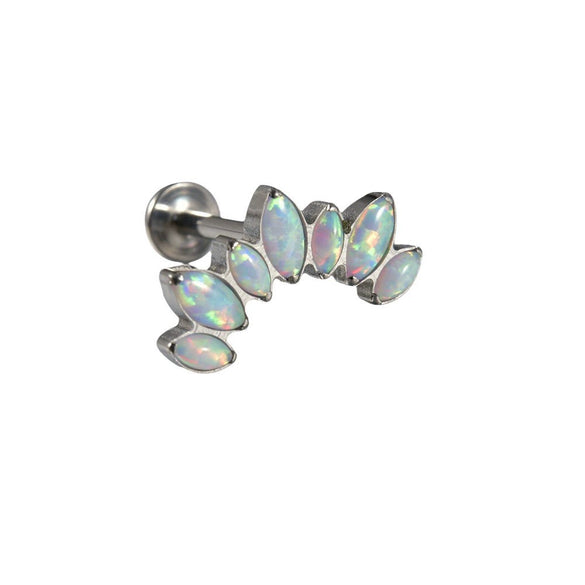 Titanium Geometric Style Polishing Lip Nail Earrings And Lip Ring Piercing Jewelry