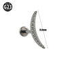 Titanium Geometric Style Polishing Lip Nail Earrings And Lip Ring Piercing Jewelry