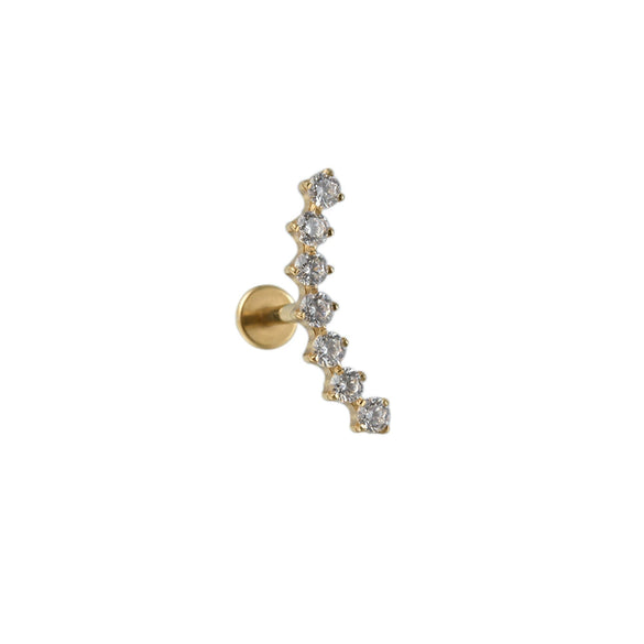 Titanium Geometric Style Polishing Lip Nail Earrings And Lip Ring Piercing Jewelry