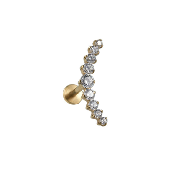 Titanium Geometric Style Polishing Lip Nail Earrings And Lip Ring Piercing Jewelry