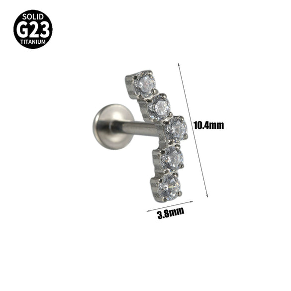 Titanium Geometric Style Polishing Lip Nail Earrings And Lip Ring Piercing Jewelry