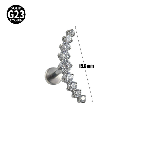 Titanium Geometric Style Polishing Lip Nail Earrings And Lip Ring Piercing Jewelry