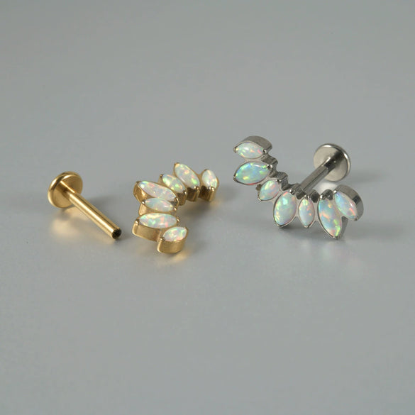 Titanium Geometric Style Polishing Lip Nail Earrings And Lip Ring Piercing Jewelry