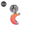 Titanium Heartshaped Puncture Earrings Jewelry With Polishing Treatment