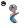 Titanium Heartshaped Puncture Earrings Jewelry With Polishing Treatment