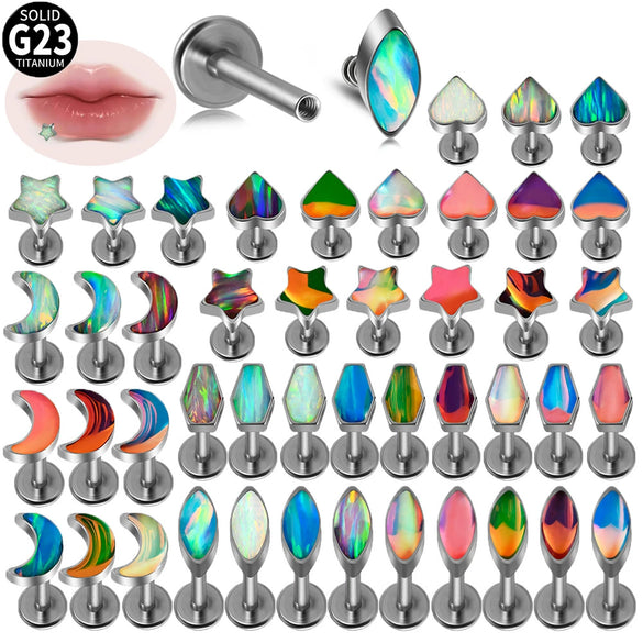 Titanium Heartshaped Puncture Earrings Jewelry With Polishing Treatment