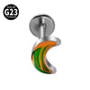 Titanium Heartshaped Puncture Earrings Jewelry With Polishing Treatment