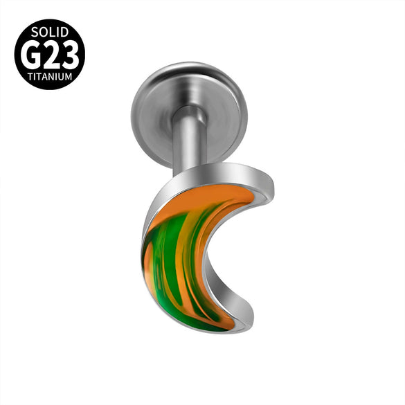 Titanium Heartshaped Puncture Earrings Jewelry With Polishing Treatment