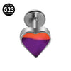 Titanium Heartshaped Puncture Earrings Jewelry With Polishing Treatment