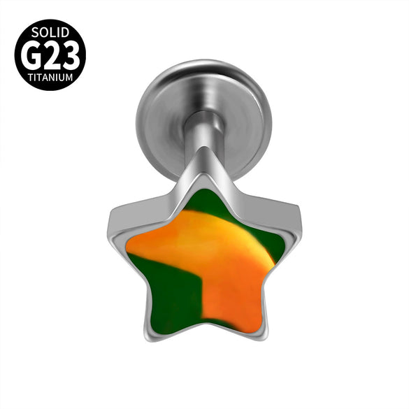 Titanium Heartshaped Puncture Earrings Jewelry With Polishing Treatment