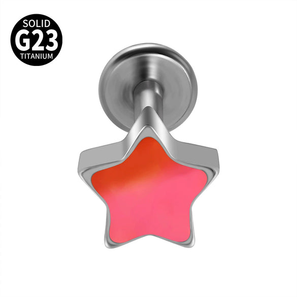 Titanium Heartshaped Puncture Earrings Jewelry With Polishing Treatment