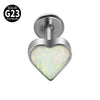Titanium Heartshaped Puncture Earrings Jewelry With Polishing Treatment