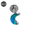 Titanium Heartshaped Puncture Earrings Jewelry With Polishing Treatment