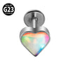 Titanium Heartshaped Puncture Earrings Jewelry With Polishing Treatment