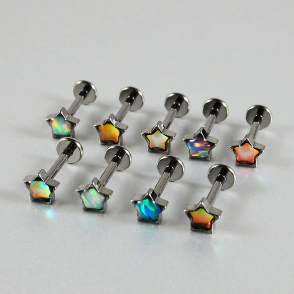 Titanium Heartshaped Puncture Earrings Jewelry With Polishing Treatment