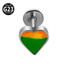 Titanium Heartshaped Puncture Earrings Jewelry With Polishing Treatment