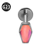 Titanium Heartshaped Puncture Earrings Jewelry With Polishing Treatment
