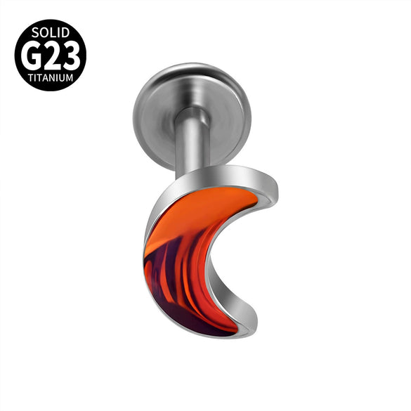 Titanium Heartshaped Puncture Earrings Jewelry With Polishing Treatment