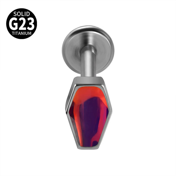 Titanium Heartshaped Puncture Earrings Jewelry With Polishing Treatment