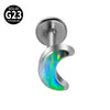 Titanium Heartshaped Puncture Earrings Jewelry With Polishing Treatment