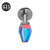 Titanium Heartshaped Puncture Earrings Jewelry With Polishing Treatment