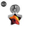Titanium Heartshaped Puncture Earrings Jewelry With Polishing Treatment